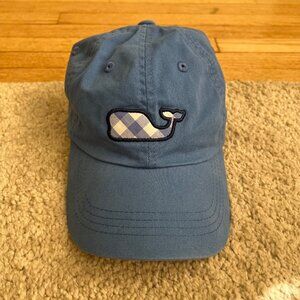 Vineyard Vines Blue Plaid Whale Hat